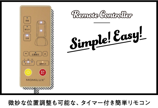 微妙な位置調整も可能な、タイマー付き簡単リモコン